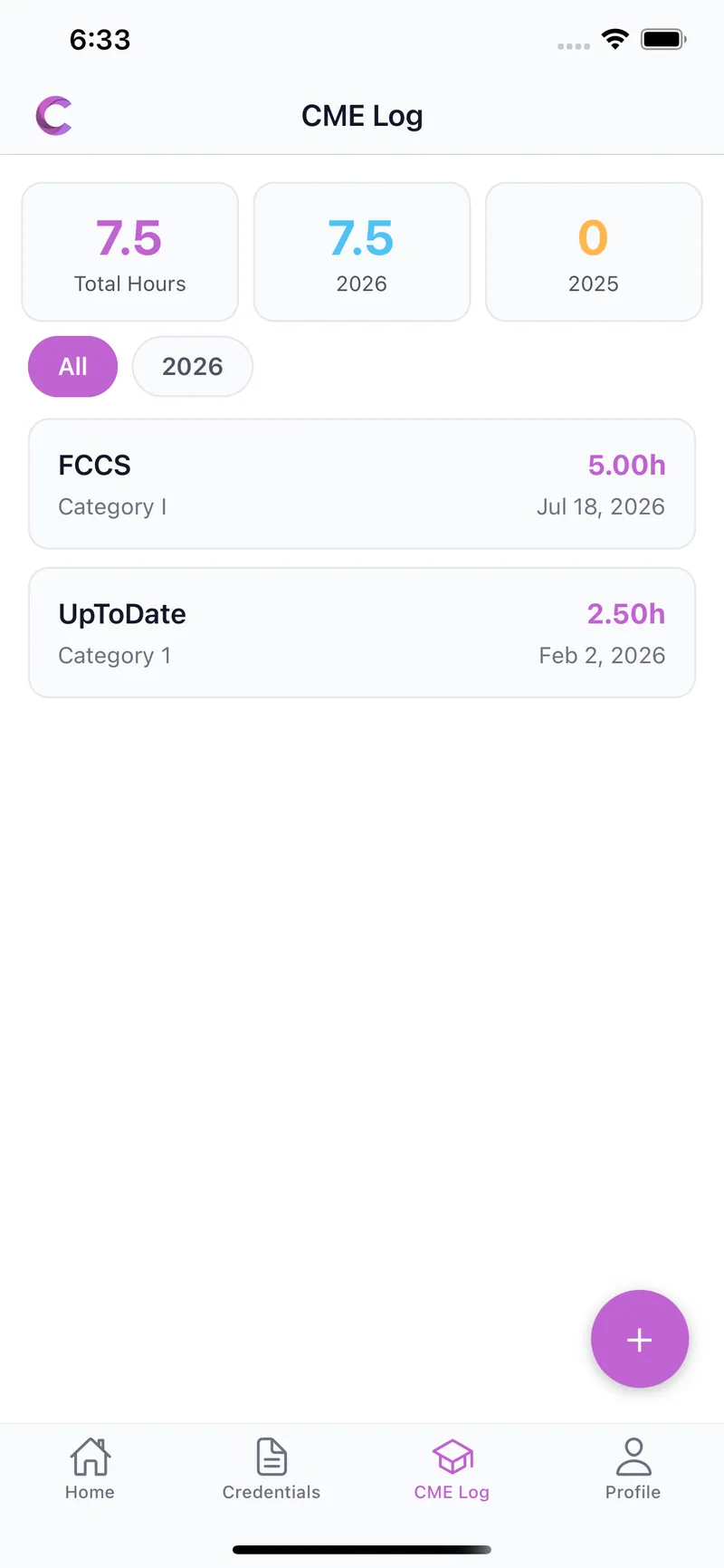 CredBook light mode: Credential Detail