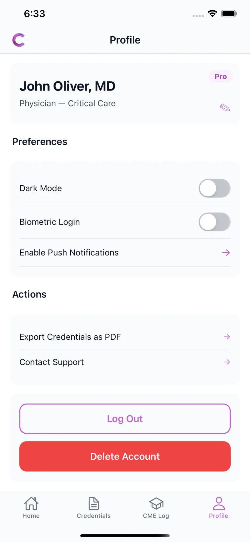 CredBook light mode: Add Credential